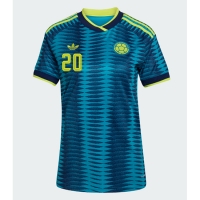 Camiseta Colombia Juan Fernando Quintero #20 Segunda Equipación Replica Mundial 2026 para mujer mangas cortas